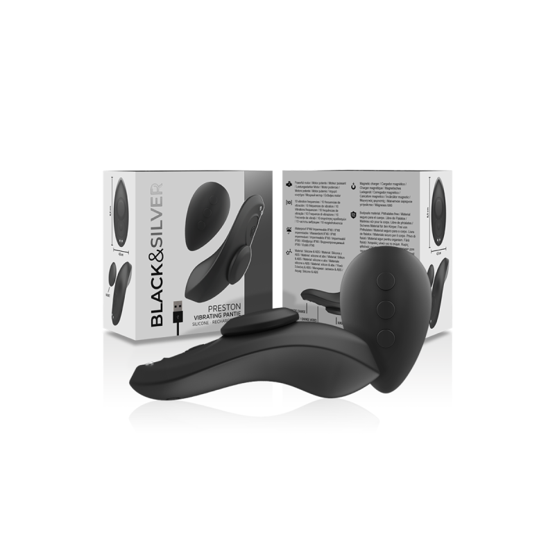 Black&Silver - Preston Wiederaufladbarer Silikon - Vibrator