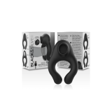 Black&Silver - Silicone Vibrator Ring 3 Motors Rechargeable Black |