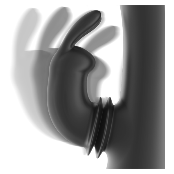 BLACK&SILVER - DJ. ADAM ESTIMULADOR RABBIT SILICONA RECARGABLE NEGRO