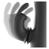 BLACK&SILVER - DJ. ADAM ESTIMULADOR RABBIT SILICONA RECARGABLE NEGRO