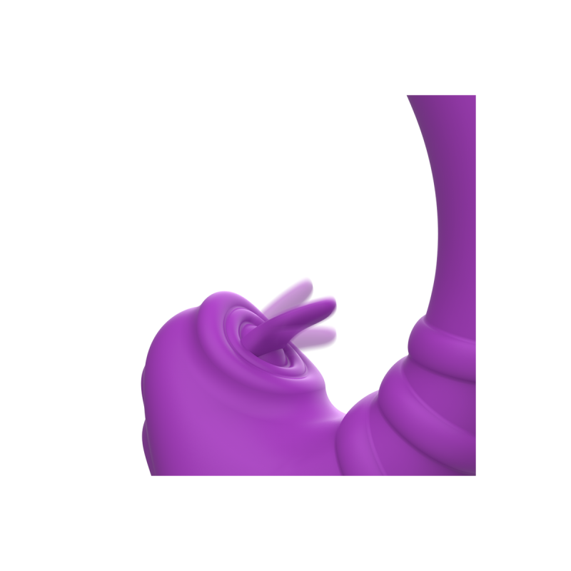 Intense - Harry Vibrador Flexible Con Lengua Morado | Vybes.it