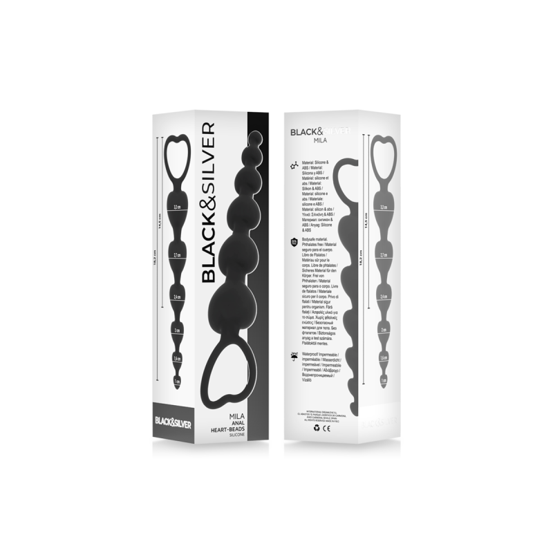 Black&Silver - Mila Cadena Anal De Corazones 18 Cm | Vybes.it