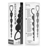 BLACK&SILVER - MILA CADENA ANAL DE CORAZONES 18 CM