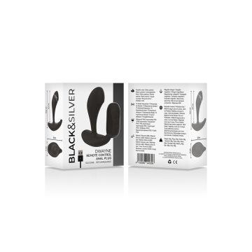 Black&Silver - Télécommande En Silicone Pour Plug Anal Dwayne |