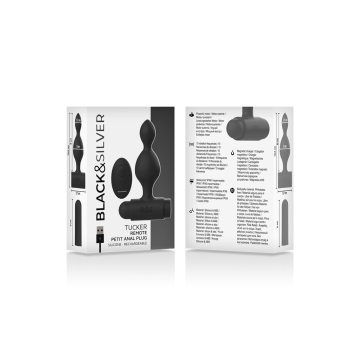 Black&Silver - Tucker Small Silicone Anal Plug Remote Control |