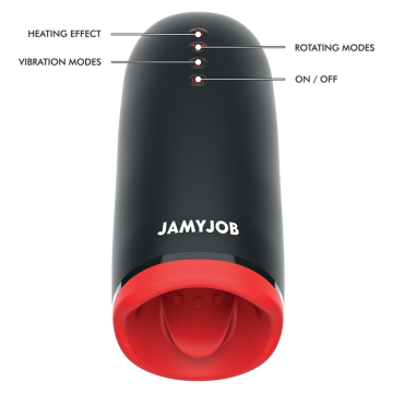 JAMYJOB - SPIN-X MASTURBADOR CON ROTACIÓN Y FUNCIÓN CALOR