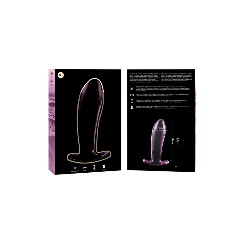 Nebula Series By Ibiza - Modell 5 Analplug Borosilikatglas Rosa