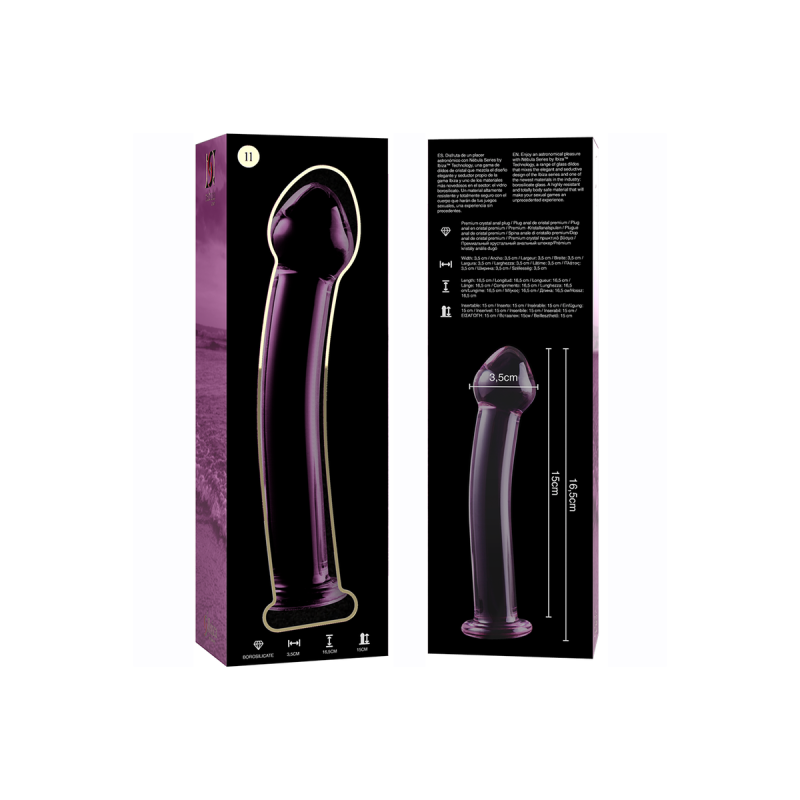 Nebula Series By Ibiza - Modelo 11 Dildo Cristal Rosa 16 Cm - O - 3