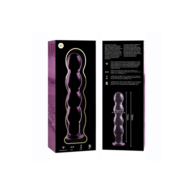 Nebula Series By Ibiza - Modèle 10 Gode En Verre Borosilicate Rose