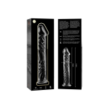 Nebula Series By Ibiza - Model 12 Dildo Borosilicate Glass Clear 17