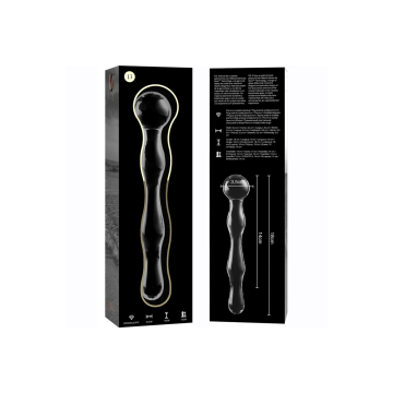 Nebula Series By Ibiza - Model 13 Dildo Borosilicate Glass Clear 18