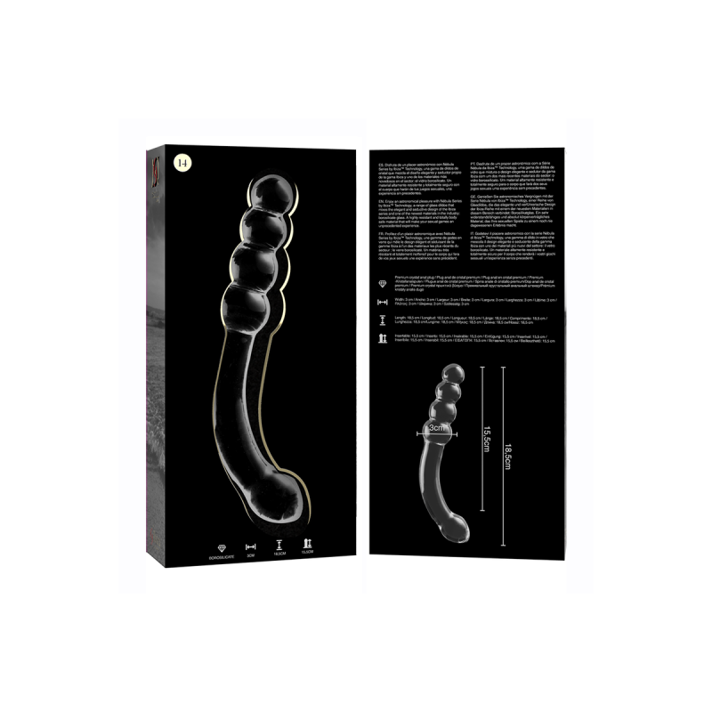 Nebula Series By Ibiza - Modell 14 Dildo Borosilikatglas Klar 18.5