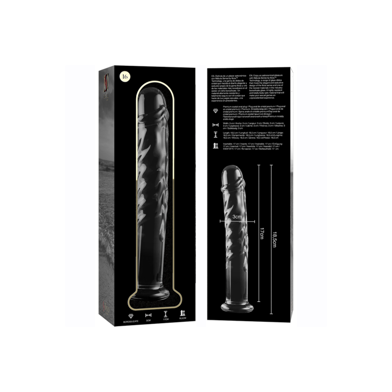Nebula Series By Ibiza - Modell 16 Dildo Borosilikatglas Klar 18.5