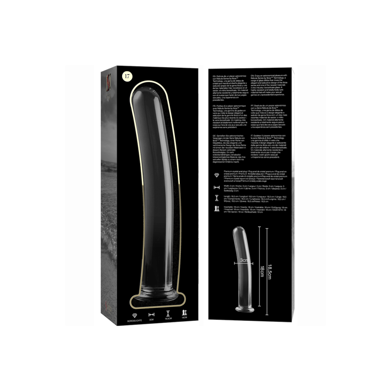 Nebula Series By Ibiza - Model 17 Dildo Borosilicate Glass Clear