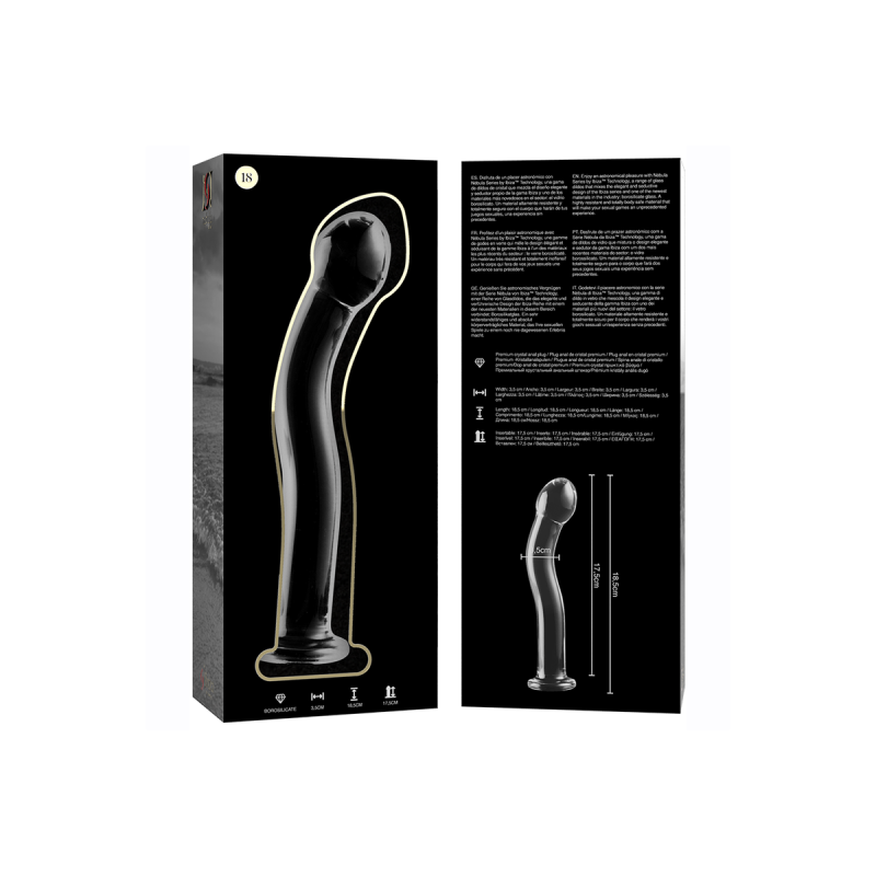 Nebula Series By Ibiza - Model 18 Dildo Borosilicate Glass Clear
