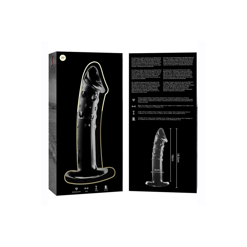 Nebula Series By Ibiza - Model 19 Dildo Borosilicate Glass Clear