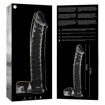 NEBULA SERIES BY IBIZA - MODELO 23 DILDO CRISTAL TRANSPARENTE 21.5 CM -O- 4 CM