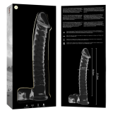 NEBULA SERIES BY IBIZA - MODELO 23 DILDO CRISTAL TRANSPARENTE 21.5 CM -O- 4 CM