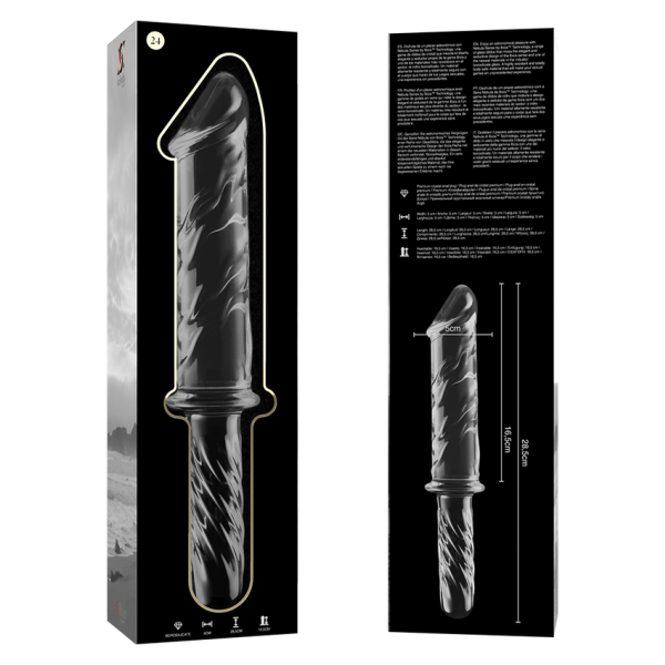 NEBULA SERIES BY IBIZA - MODELO 24 DILDO CRISTAL TRANSPARENTE 28.5 CM -O- 5 CM