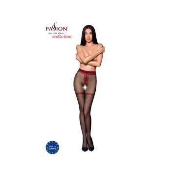 Passion - Tiopen 019 Medias Negro/Rojo 3/4 20 Den | Vybes.it