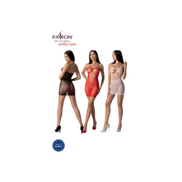 PASSION - BS096 WHITE BODYSTOCKING ONE SIZE - PASSION WOMAN BODYSTOCK…