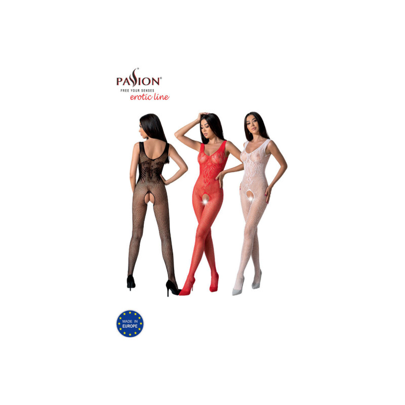 PASSION - BS098 BODYSTOCKING BLANC TAILLE UNIQUE - PASSION WOMAN BODY…