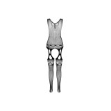 PASSION - BS099 BLACK BODYSTOCKING ONE SIZE - PASSION WOMAN BODYSTOCK…