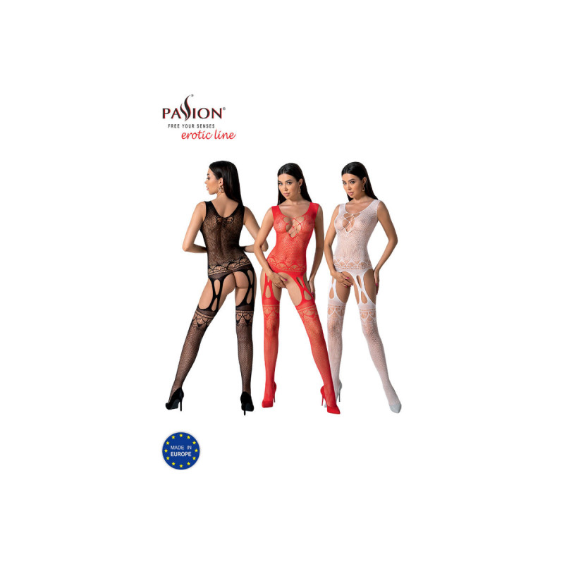 PASSION - BS099 BODYSTOCKING BIANCO TAGLIA UNICA - PASSION WOMAN BODY…