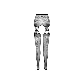 PASSION - S027 COLLANT NERO CON GIARRETTIERA TAGLIA UNICA - PASSION W…