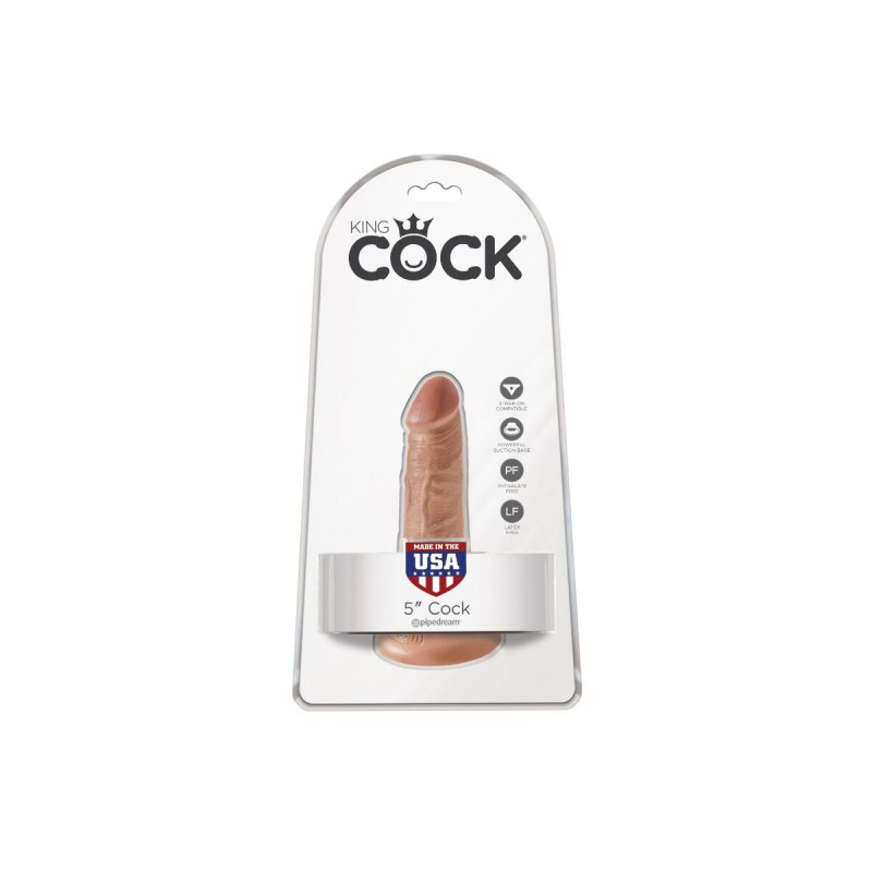 KING COCK - REALISTIC PENIS 12 CM CARAMEL - Strapon Dildos