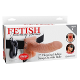 FETISH FANTASY SERIES - VERSTELLBARES GURT MIT FERNBEDIENUNG, REALISTISCHER PENIS MIT HODEN 17,8 CM
