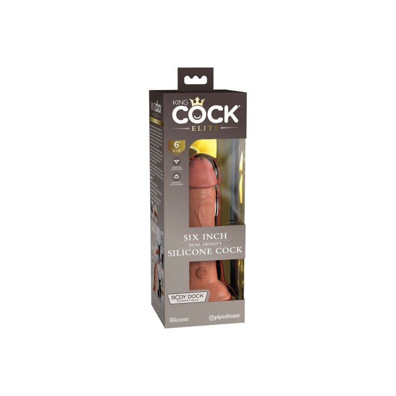 King Cock - Elite Realistic Silicone Dildo 15.2 Cm Caramel |