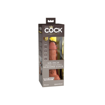 King Cock - Élite Dildo Realístico Vibrador & Silicona 15.2 Cm
