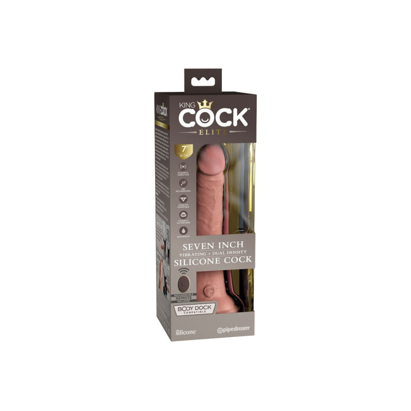 King Cock - Élite Dildo Realístico Vibrador & Silicona Control