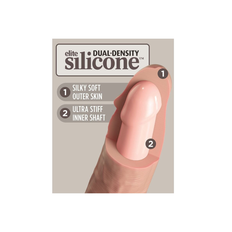 King Cock - Élite Dildo Realístico Vibrador & Silicona Control
