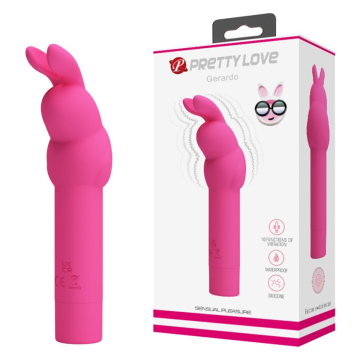PRETTY LOVE - GERARDO VIBRADOR DE SILICONA CONEJO FUSCHIA