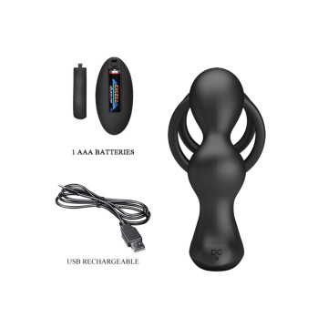 Pretty Love - Marshall Anillo Para Pene + Plug Anal Vibratorio &