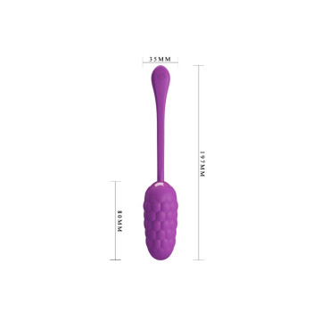 Pretty Love - Huevo Vibrador Con Textura Marina Recargable Morado |