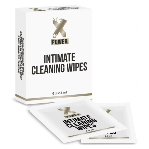 XPOWER - INTIMATE CLEANING WIPES TOALLITAS LIMPIEZA INTIMA 6 UNIDADES
