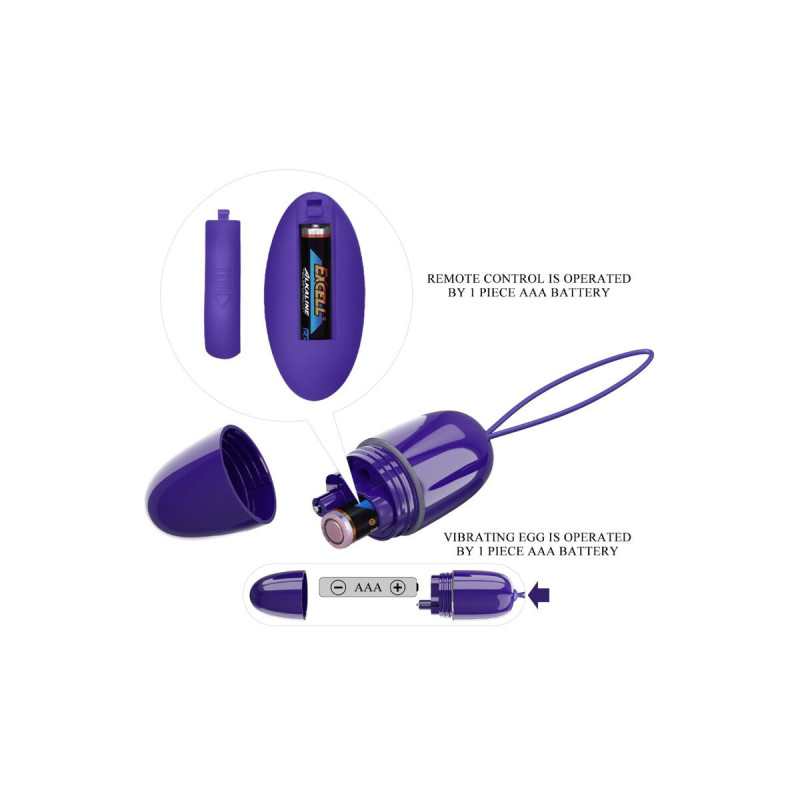 Pretty Love - Selkie Youth Mini Oeuf Vibrant Télécommande Violet |