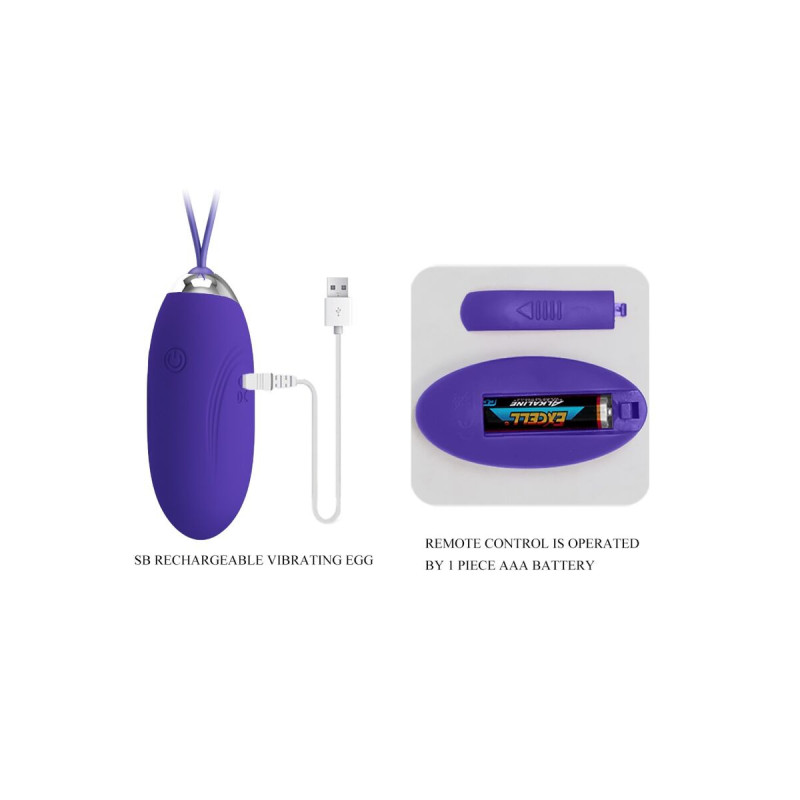 Pretty Love - Jenny Youth Huevo Vibrador Control Remoto Violeta |