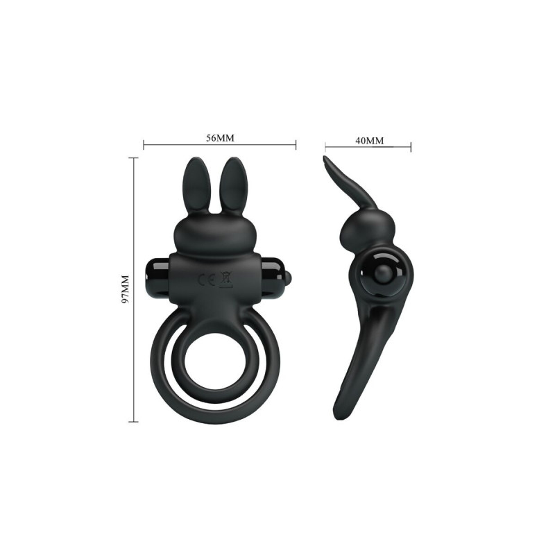 Pretty Love - Vibrator Iii Kaninchenring Für Schwarzen Penis |