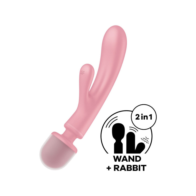 Satisfyer - Triple Lover Masajeador Vibrador Rabbit Rosa | Vybes.it