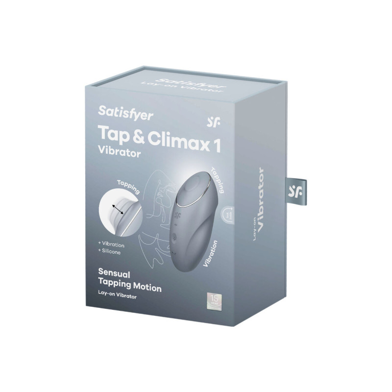 Satisfyer - Tap & Climax 1 Vibrador Lay - On Gris | Vybes.it
