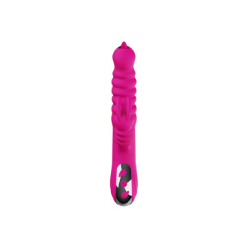 ARMONY - RABBIT DOUBLE TONGUE MULTIFUNCTION VIBRATOR FUCHSIA HEAT EFF…