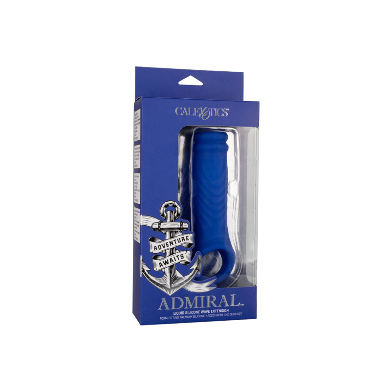 CALEXOTICS - ADMIRAL WAVE PENIS COVER LIQUID SILICONE BLUE - Cockring…