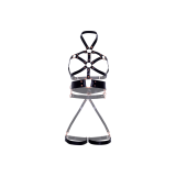 Leg Avenue - Arnés Body Cuero Vegano Agarre Negro S | Vybes.it