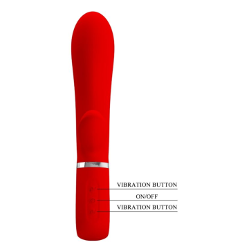 PRETTY LOVE - THOMAS VIBRADOR PUNTO G MULTIFUNCIÓN ROJO