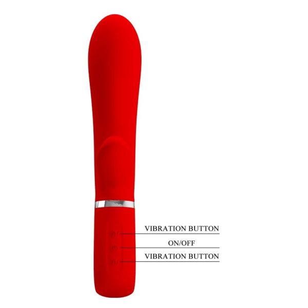 PRETTY LOVE - THOMAS VIBRADOR PUNTO G MULTIFUNCIÓN ROJO
