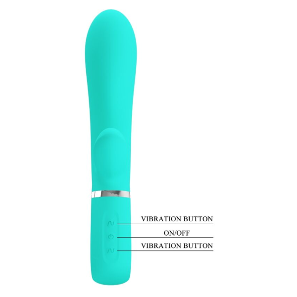 PRETTY LOVE - THOMAS VIBRADOR PUNTO G MULTIFUNCIÓN VERDE AGUA